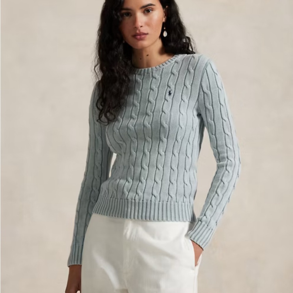 Polo Ralph Lauren Women's Gray Cable Knit Sweater